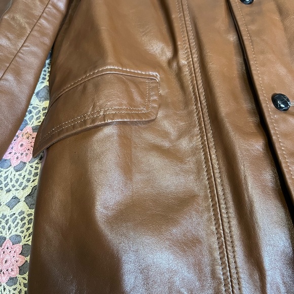 Pimpy 1960's 60's 1960s 60s Vintage Lined Leather Jacket - Picture 8 of 16